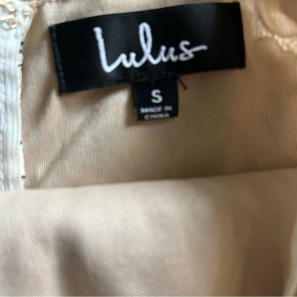 Lulu’s | Delicate Darling Beige and Ivory Lace Bodycon Dress - Picture 9 of 9